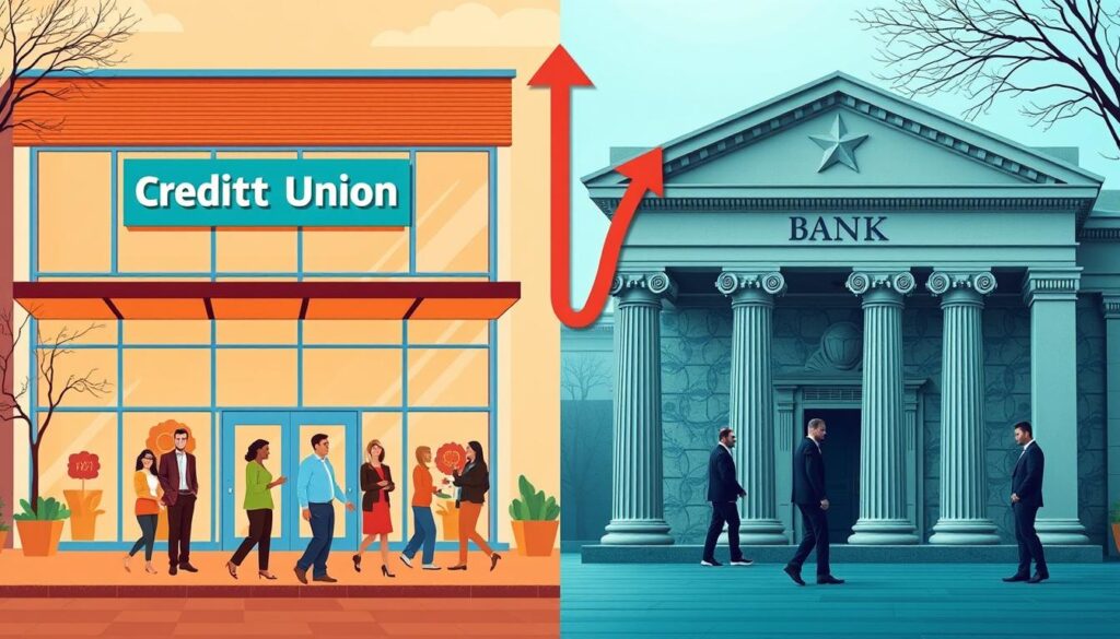 interest rates in credit unions vs banks